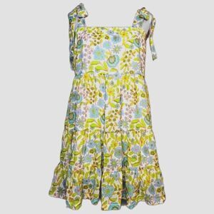 Smith & Quinn Indie Dirty Martini Floral Tie Straps Tiered Chiffon Resort Dress